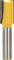 A yellow and silver shank cutter with a straight cutting head, suitable for precise cutting work in wood or plastic.