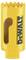 A yellow drill bit from the DEWALT brand with a serrated edge, suitable for drilling holes in materials such as wood or metal.
