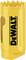 Yellow, cylindrical tool with a serrated edge and 'DEWALT' logo in black lettering.