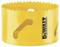 Yellow saw blade with serrated edge, 'DEWALT' brand name printed on it.