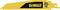 Yellow saw blade with black 'DeWalt' logo and inscription '6 TPI bi-metal'.