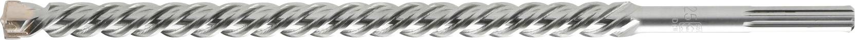 A hand is holding a silver, twisted metal quill positioned horizontally.