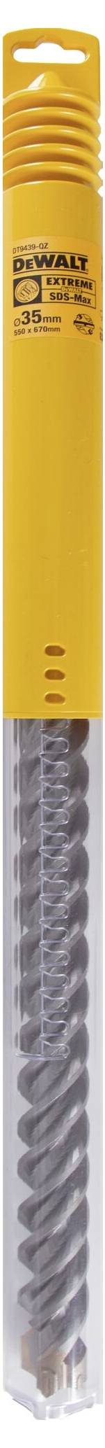 A set of drill bits in a yellow DEWALT packaging. The drill bits are spiral-shaped and suitable for use in various materials.