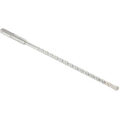 A silver drill bit with a spiral shaft, suitable for drilling into hard materials, lies on a neutral surface.