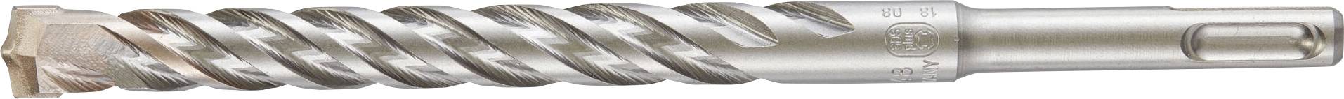 Metal drill with spiral design and SDS chuck. Suitable for precise drilling in concrete.