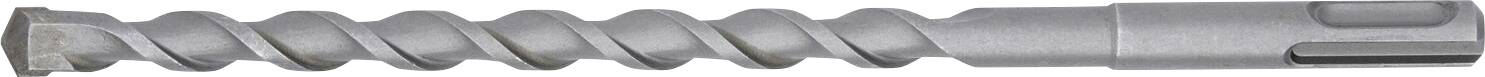 Grey, spiral drill bit with uniform twist and smooth surface for precise drilling.