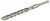 A metallic drill bit with a spiral groove, suitable for solid materials.