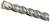 A grey metal drill bit with spiral grooves and a sharp, pointed cutting edge at the tip, suitable for drilling into concrete.
