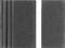 Two grey, ridged felt panels: three arranged side by side on the left, a single panel on the right, all vertically oriented.