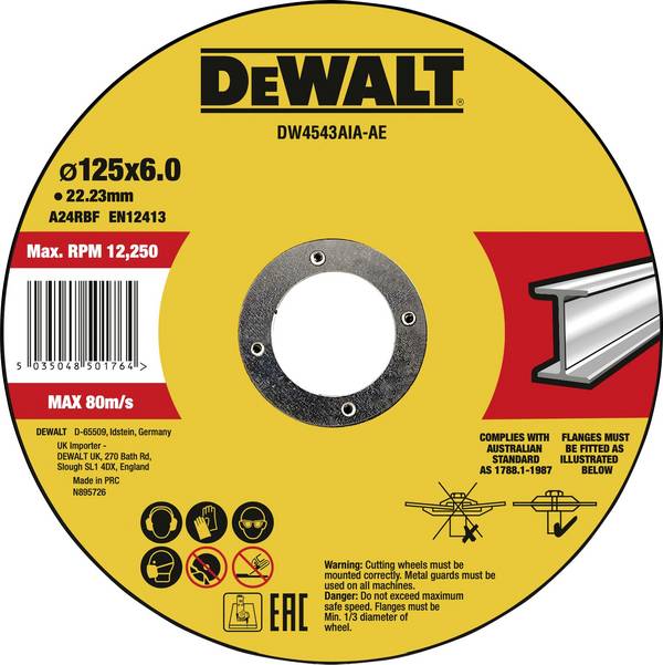 DEWALT DW4543AIA-AE  Grinding disc Diameter 125 mm Bore diameter 22.23 mm Metal 1 pc(s)