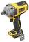 Cordless impact driver in yellow and black with ergonomic handle, logo and performance indicator, suitable for professional use.