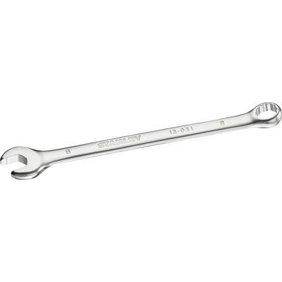 A silver adjustable spanner with open and closed ends, stamped with the 'Stanley' brand and number '13-031'.