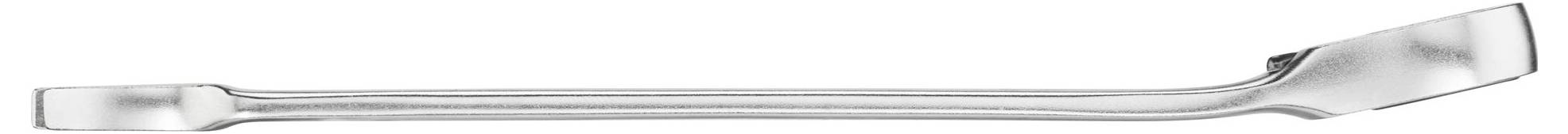 A silver crowbar with flat ends, suitable for levering and removing nails. Model with a curved shape for versatile applications.