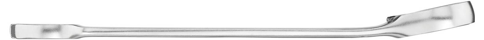 A silver-coloured crowbar with a flattened end and a curved end.