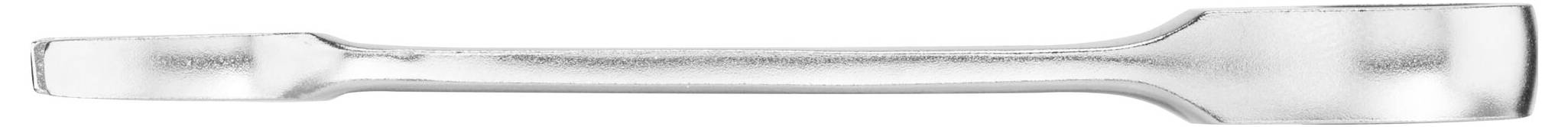A silver metal mole wrench, positioned horizontally, viewed from the side.