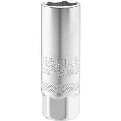Silver socket with 'Stanley FatMax' inscription, cylindrical in shape, for mechanical applications.