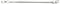 A crowbar with a flat end is shown horizontally.
