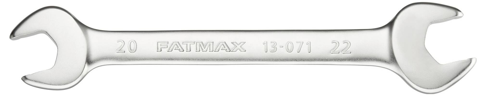 Metal double-ended spanner with the inscriptions '20 FATMAX 13-071 22' on the handle, suitable for tightening or loosening screws.