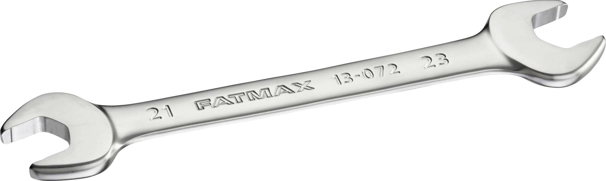 A silver double-ended spanner with the inscription '21 FATMAX', suitable for bolts and nuts sized 21 millimetres.