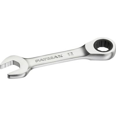 A silver spanner with the inscription 'FATMAX 12', showing an open-ended and ring-ended side.