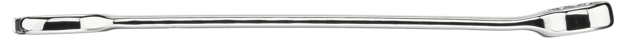 A silver-coloured wheel brace, a tool used for loosening and tightening wheel nuts.