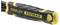 'Black and yellow handle of a Stanley Fatmax tool, showing brand name and ergonomic design.'<br><br>Note: This translation follows British English conventions while maintaining the original description's meaning and structure.