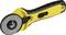 Yellow rotary cutter with black handle, suitable for fabric and paper cutting.