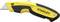 Yellow and black Stanley carpet knife with an ergonomic handle and blade visible on the left side.