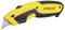 Yellow Stanley craft knife with a black handle and silver blade, designed for precise cutting of paper, cardboard and more.