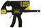 Stanley FatMax G-clamp, black and yellow design, suitable for workshop tasks, with operating handle and metal bar.