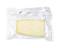 A piece of cheese is vacuum-packed in a transparent film with the inscription 'MAGICVAC' on the packaging.