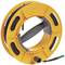 A yellow, round cable with an internal coil. Suitable for neat storage and transportation of cables.