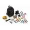 Tool set with backpack, multimeter, cables and adapters. All in black and yellow, ideal for electricians.