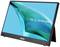 Portable ASUS ZenScreen monitor shown at an angled side view against a blue screen background with the product name displayed.