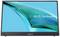 'ASUS ZenScreen' on a portable monitor with a blue-green background.