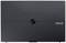 Laptop sleeve made of black plastic with a central round button. The Asus logo in white is visible on the right side.