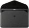 A black laptop sleeve with a partially protruding laptop, visible through the "ASUS" lettering on the screen bezel.