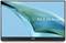 An ASUS ZenScreen monitor displays an abstract water design. On the left: a translucent, green wave against a blue background.
