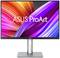 An ASUS ProArt monitor with luminous, colourful graphic patterns. The key feature is the display of vibrant colours.