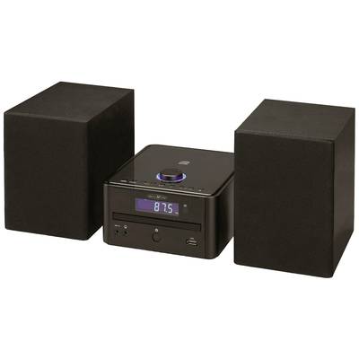 Reflexion HIF79FM Audio system FM, Bluetooth, USB, MP3, CD, AUX, Incl. remote control, Incl. speaker box  Black