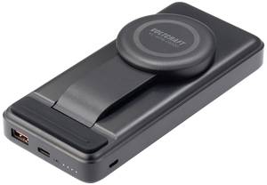 VOLTCRAFT VC-WPB-20000 Wireless Powerbank 20000 mAh Qi Wireless Charging, Power Delivery Li-ion  Black Status display