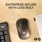 Keyboard, mouse, and laptop with the inscription 'Enterprise Security with Logi Bolt'.