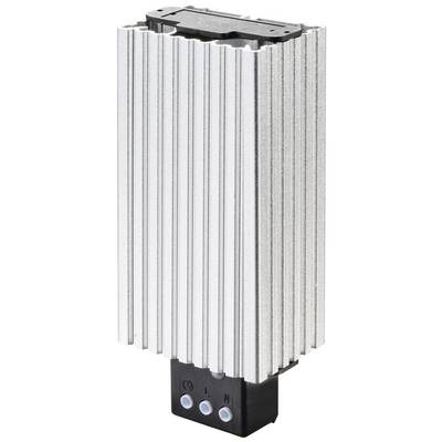 Metallic rectangular heating device with cooling fin structure, suitable for industrial applications for temperature control and heating requirements.