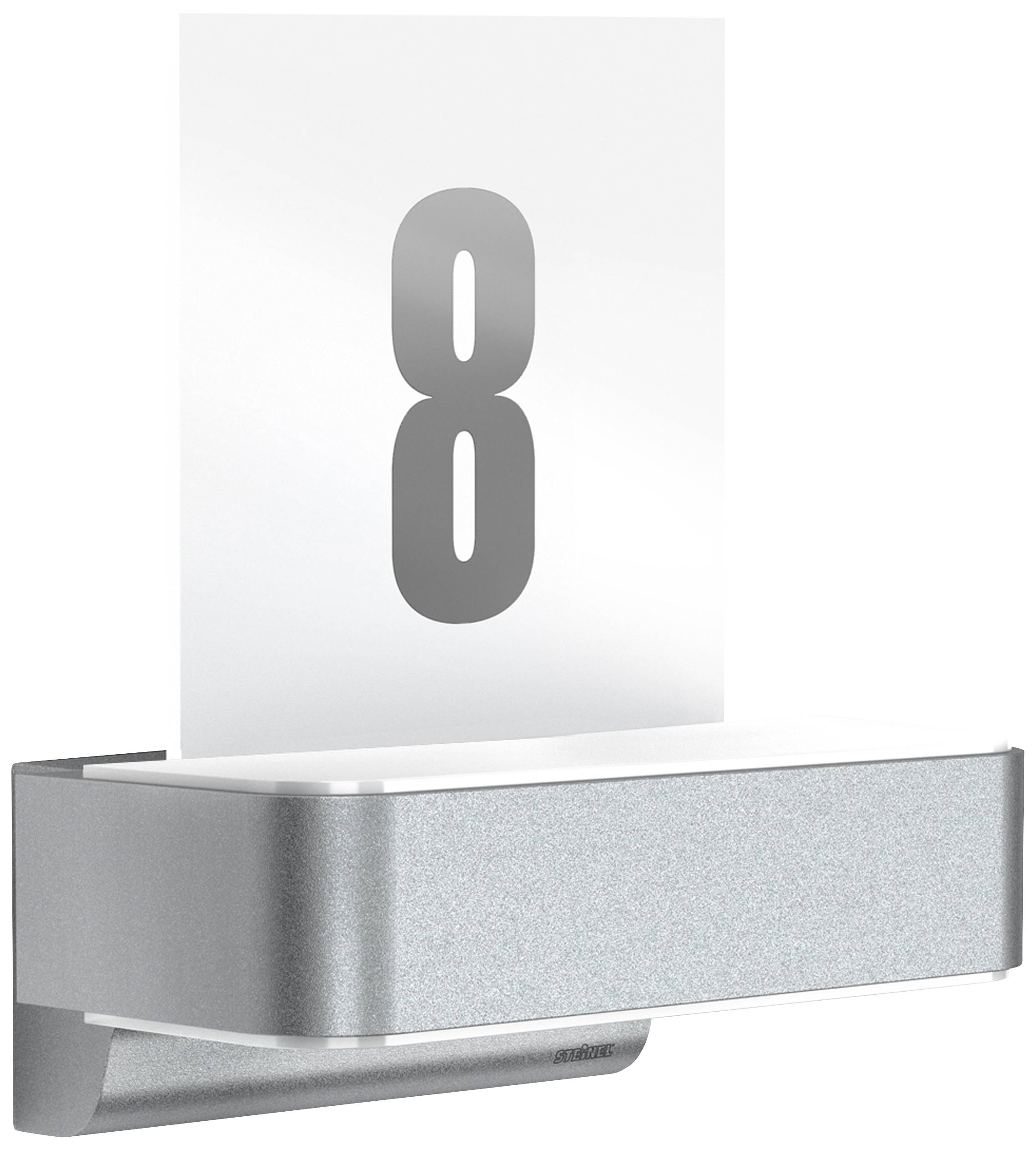 Steinel LED AUSSENLEUCHTE L 820 SC SI 087579 LED outdoor wall light (+ motion detector) w/o 9.8 W LED (monochrome) Silver