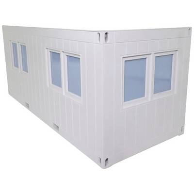 A white, rectangular container with multiple windows on two sides, depicted on a white background.