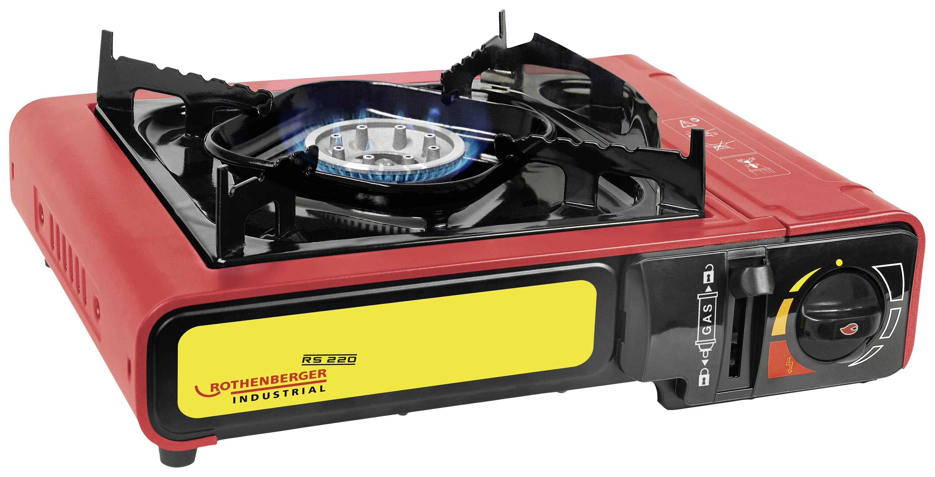 Rothenberger Industrial Gas Camping stove Gourmet Piezo RS 220 1500003730 Stainless steel