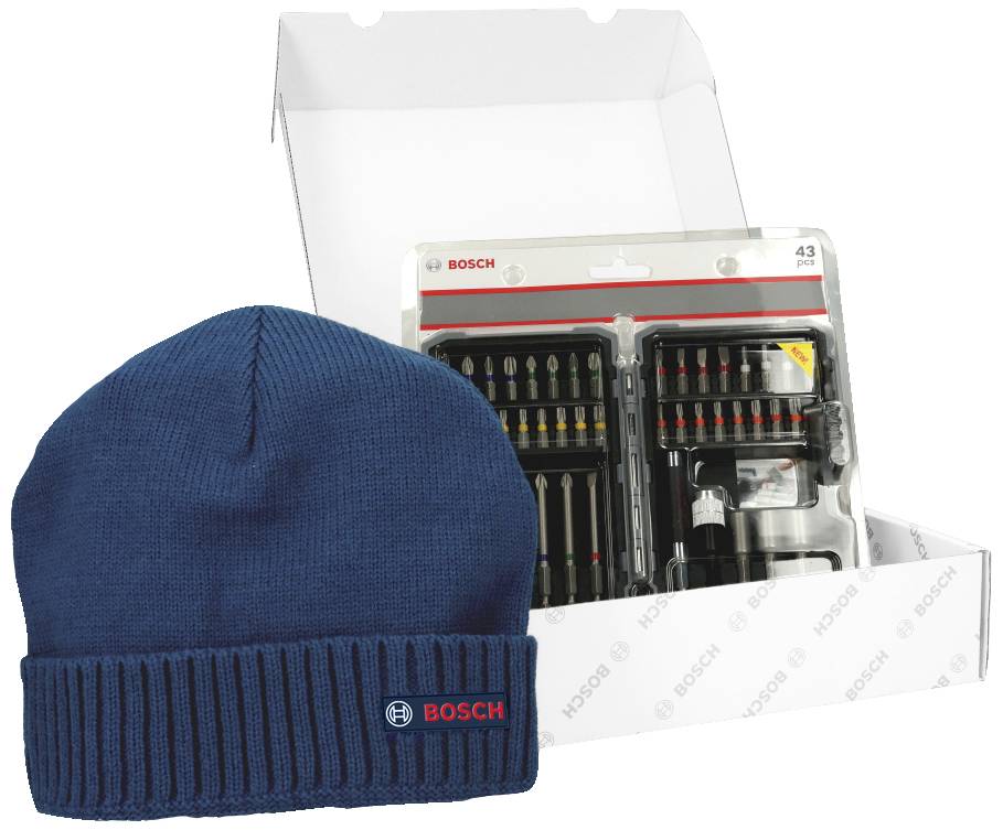 Bosch Accessories 0615997658 Bit set 43-piece Phillips, Pozidriv, Slot, Star incl. bit holder