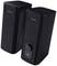 Two black speakers with 'GXT Trust' printed on them, one featuring a volume control and headphone socket.