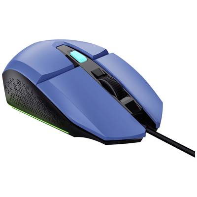 Trust GXT109B FELOX  Gaming mouse Corded   Optical Blue 6 Buttons 6400 dpi Backlit