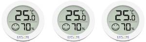Explore Scientific  Thermo-hygrometer White (3 pcs)